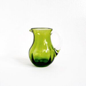 NEW HANDBLOWN Mouthblown Handmade Small Glass Pitcher Creamer 4.5oz